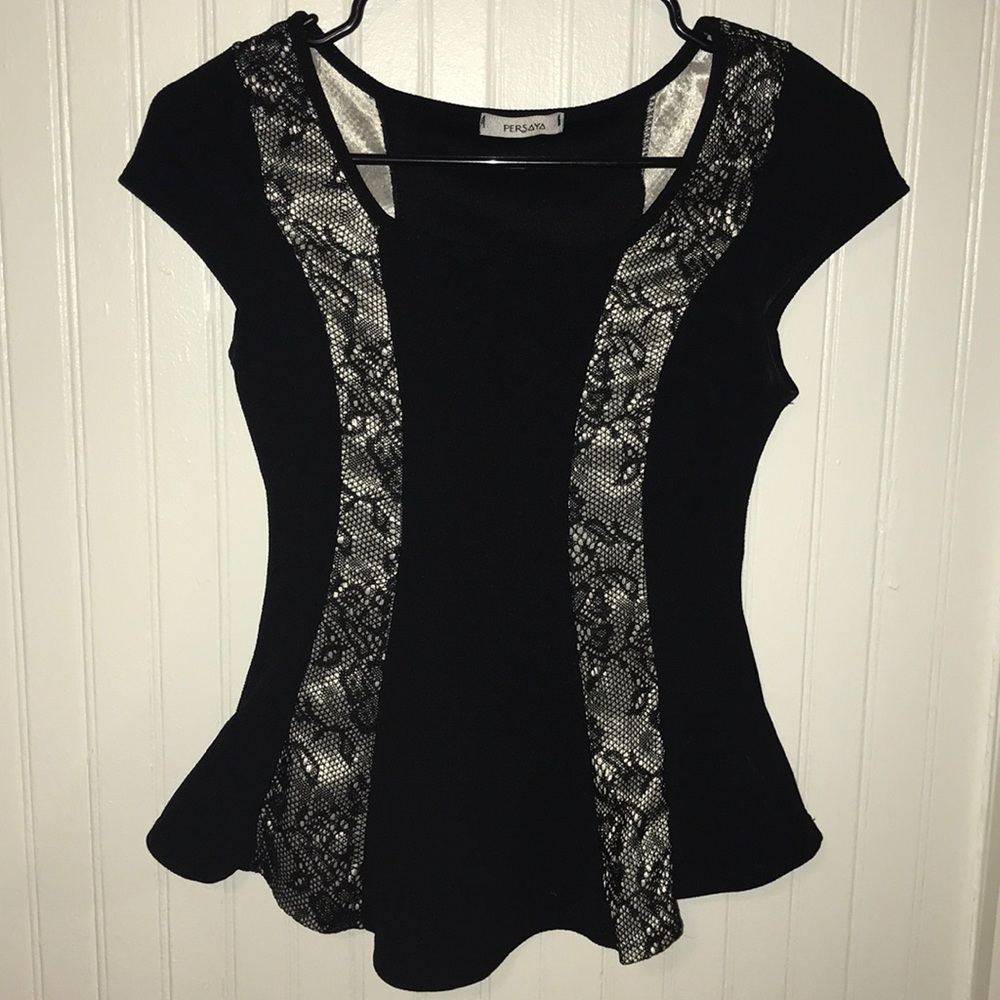 Black and lace blouse